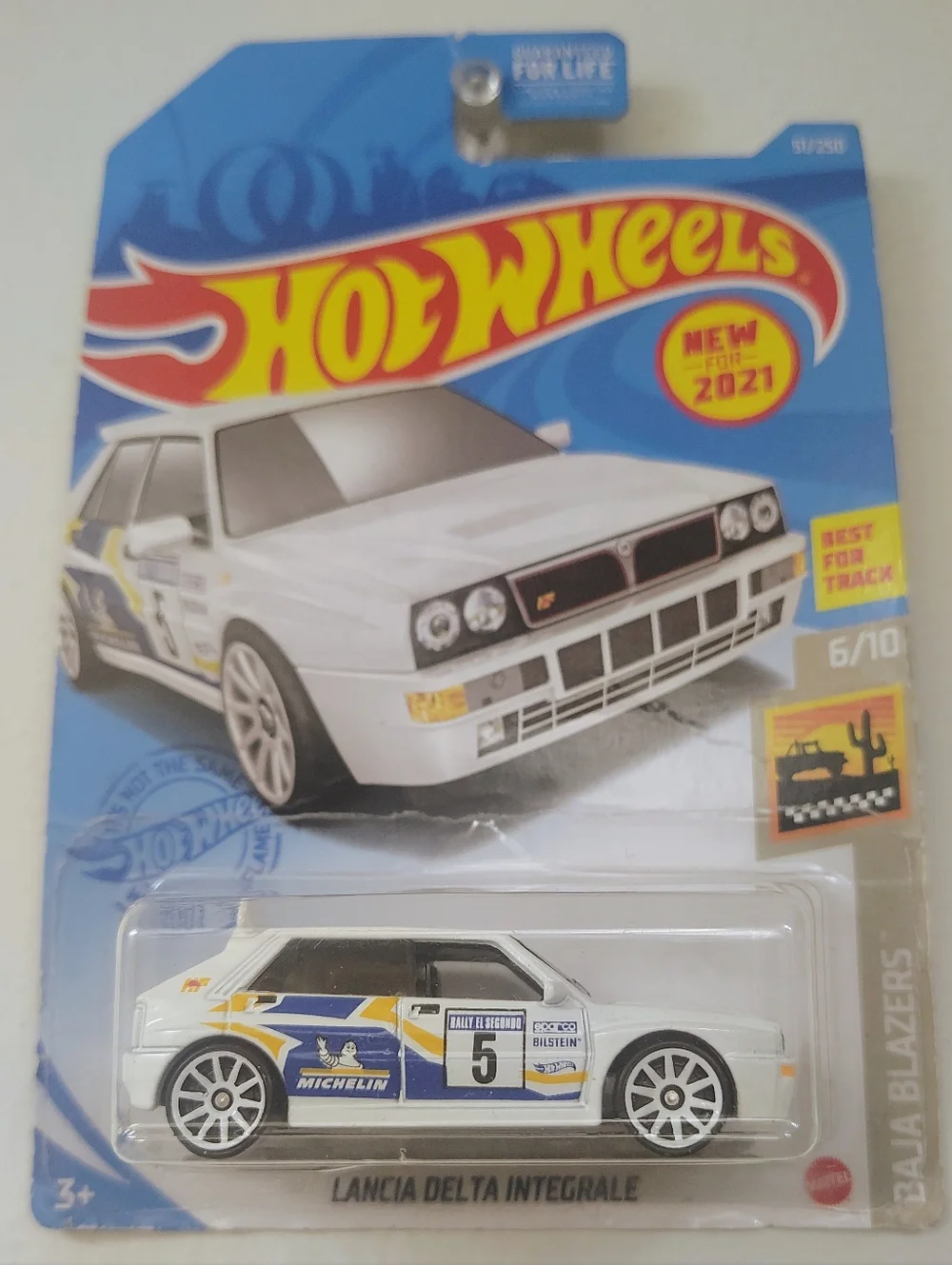 Lancia Delta Integrale Hot Wheels Baja Blazers 6/10 White Rally Diecast